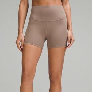 Lululemon Size 12 Wunder Train High Rise Short 4” Mocha Yoga Training NWT